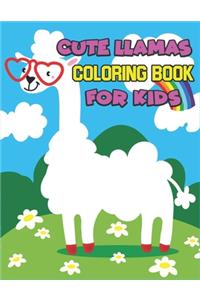 Cute Llamas Coloring Book for Kids