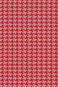 2020 Daily Planner Red White Houndstooth Design Pattern 388 Pages