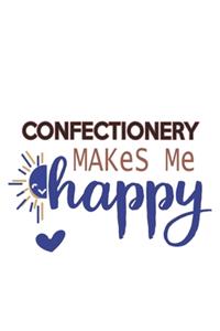 Confectionery Makes Me Happy Confectionery Lovers Confectionery OBSESSION Notebook A beautiful