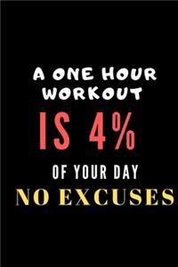 A One Hour Workout Is 4% Of Your Day No Excuses