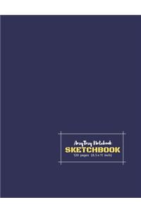 AmyTmy Notebook - Sketchbook - 120 pages - 8.5 x 11 inch - Matte Cover