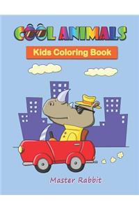 Cool Animals: Kids Coloring Book