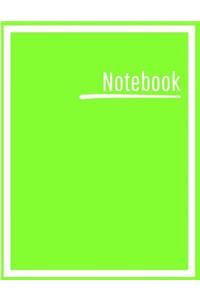 Notebook: College Ruled, Lined, Notebook for School, Work, 1 Subject, Lime Green, Soft Cover