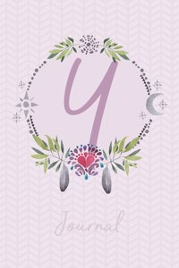 Beautiful Bohemian Style Journal with Initial