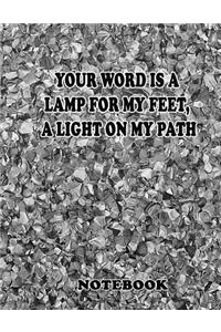 Your word is a lamp for my feet, a light on my path