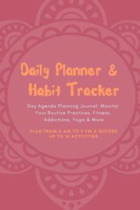 Daily Planner & Habit Tracker Day Agenda Planning Journal
