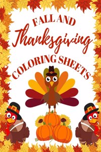 Fall and Thanksgiving Coloring Sheets