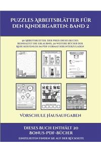 Vorschule Hausaufgaben (Puzzles Arbeitsblätter für den Kindergarten
