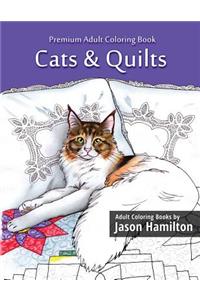 Cats & Quilts: Adult Coloring Book