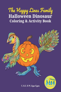 Happy Lines Family Halloween Dinosaur Coloring & Activity Book