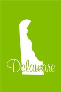 Delaware - Lime Green Lined Notebook with Margins