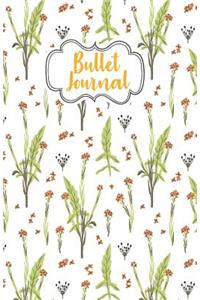 Bullet Journal: Green Floral Plant: Notebook, Bullet Journal Dotted Grid, 100 Pages (5.5 X 8.5)