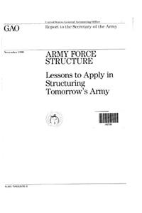 Army Force Structure: Lessons to Apply in Structuring Tomorrow's Army