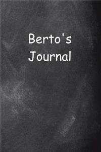 Berto Personalized Name Journal Custom Name Gift Idea Berto