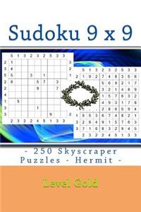 Sudoku 9 X 9 - 250 Skyscraper Puzzles - Hermit - Level Gold