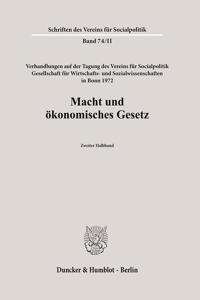 Macht Und Okonomisches Gesetz