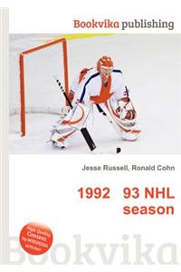 1992 93 NHL Season
