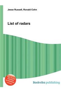 List of Radars