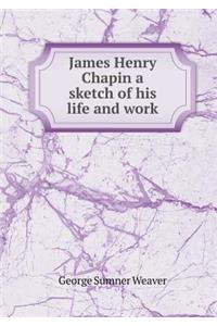 James Henry Chapin a Sketch of His Life and Work