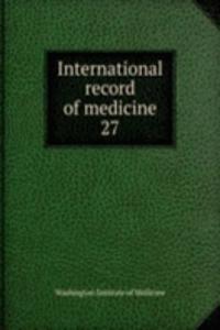 International record of medicine