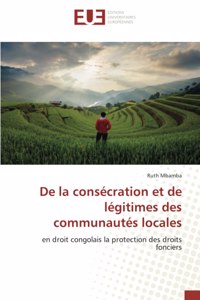 De la consécration et de légitimes des communautés locales