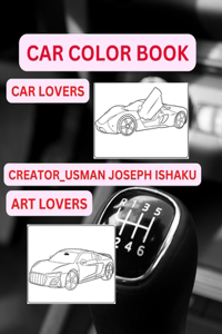 Car coloring book and art