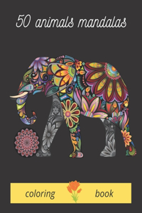50 animals mandalas coloring book