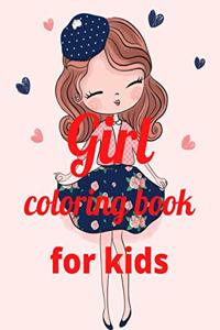Girl coloring book for kids