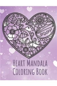 Heart Mandala Coloring Book