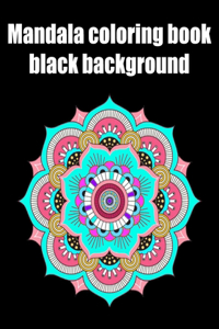 mandala coloring book black background