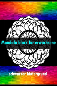Mandala block für erwachsene schwarzer hintergrund
