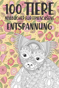 Malbücher für Erwachsene - Entspannung - 100 Tiere