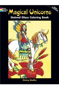 Magical Unicorns Stained Glass Coloring Book