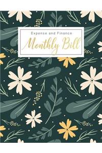Monthly Bill Expense and Finance