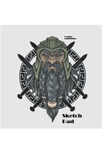 Sketch Pad: Draw Drawing Drawings 120 Pages Viking Theme