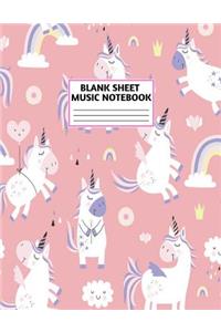 Blank Sheet Music Notebook