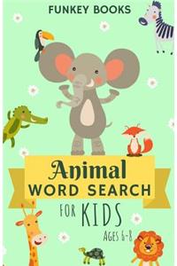 Animal Word Search for Kids Ages 6-8