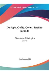 de Soph. Oedip. Colon. Stasimo Secundo