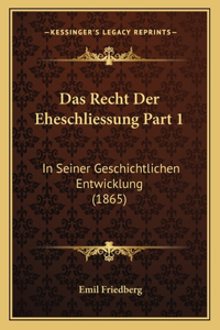 Recht Der Eheschliessung Part 1