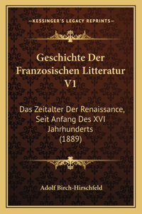 Geschichte Der Franzosischen Litteratur V1
