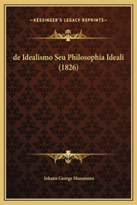 de Idealismo Seu Philosophia Ideali (1826)