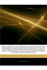 Articles on People from Sud-Kivu Province, Including