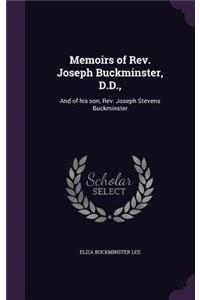 Memoirs of Rev. Joseph Buckminster, D.D.,