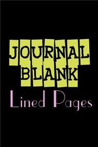 Journal Blank Lined Pages