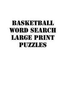 Basketball Word Search Large print puzzles