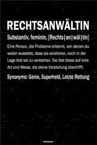 Rechtsanwältin Notizbuch: Rechtsanwältin Journal DIN A5 liniert 120 Seiten Geschenk