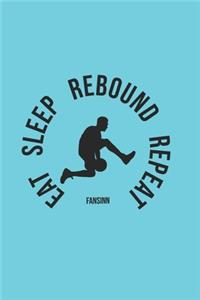 Cool Basketball Eat Sleep Rebound Repeat Notebook