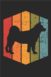Retro Akita Notebook - Gift for Akita Lovers and Dog Owners - Vintage Akita Diary - Akita Writing Journal