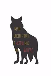Never Underestimate A Woman Who Loves Wolves