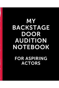 My Backstage Door Audition Notebook For Aspiring Actors